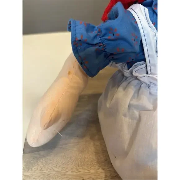 Vintage Raggedy Ann Plush Doll Classic Red Yarn Hair Stuffed Toy - Picture 3 of 6